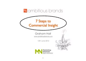 7 Steps to  Commercial Insight  Graham Hall  www.ambitiousbrands.com  12th June 2012  1  7 Steps to