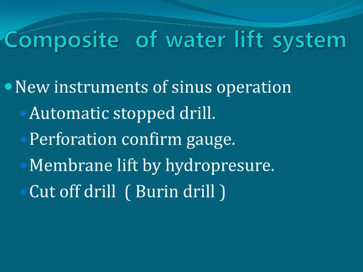 automatic stopped drill