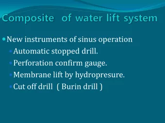 Automatic stopped drill.  Perforation confirm gauge.  Membrane lift by hydropresure.