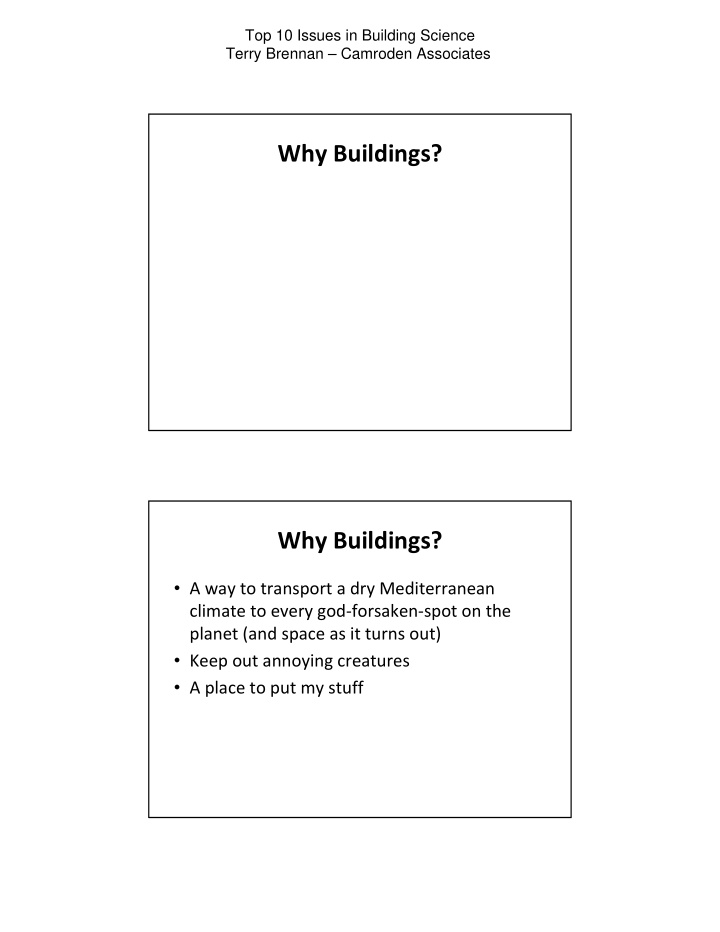 why buildings why buildings