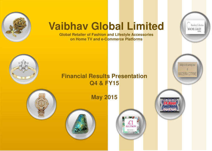 financial results presentation q4 fy15 may 2015 safe