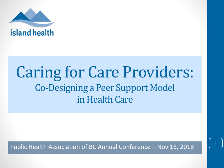 caring for care providers