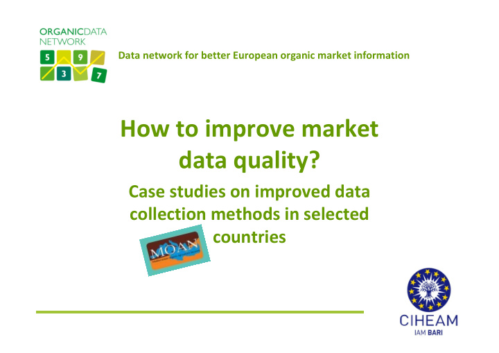 how to improve market data quality
