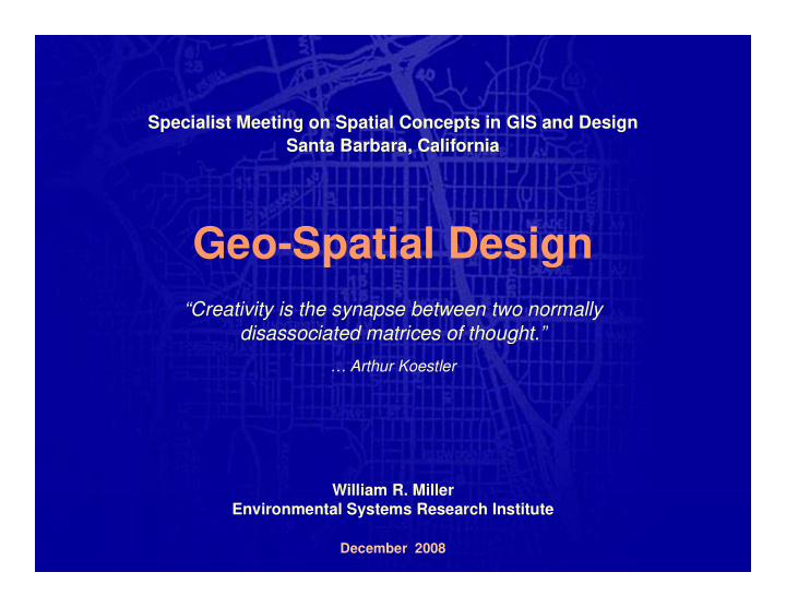 geo spatial design p g