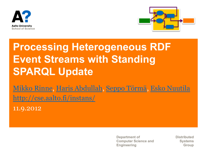 processing heterogeneous rdf event streams with standing
