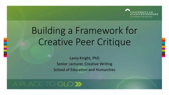 creative peer critique