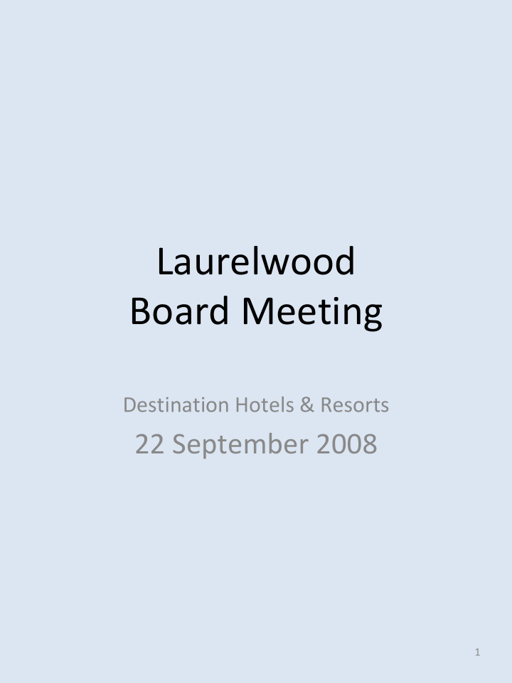 laurelwood board meeting