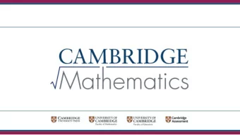 improvement when...  Alison Clark-Wilson  University College London  UK  Overview  Necessary