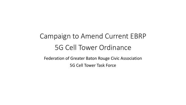 campaign to amend current ebrp 5g cell tower ordinance