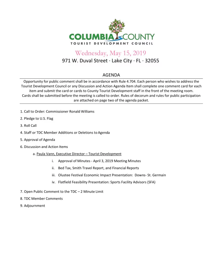 wednesday may 15 2019