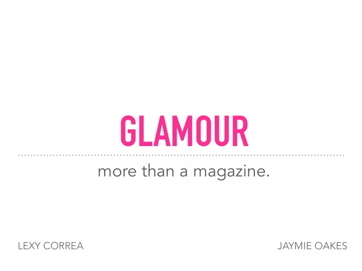 glamour