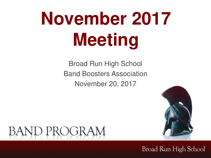 november 2017 meeting