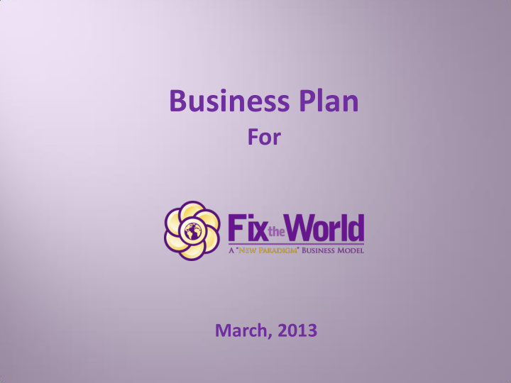 business plan