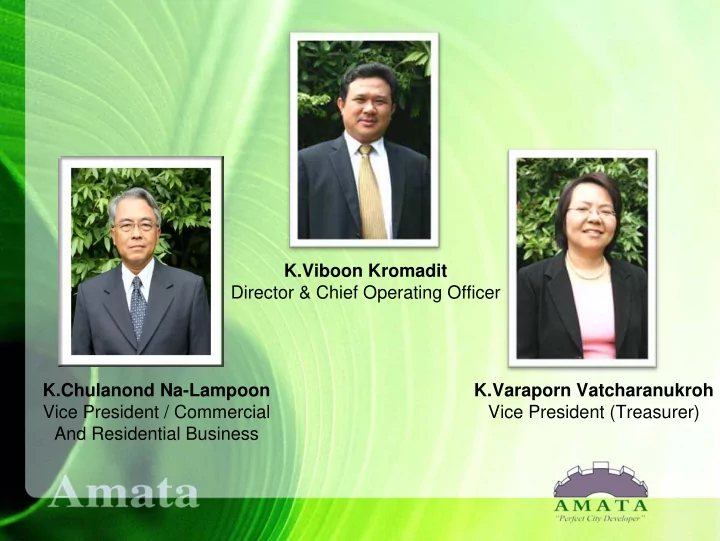 k viboon kromadit director chief operating officer k