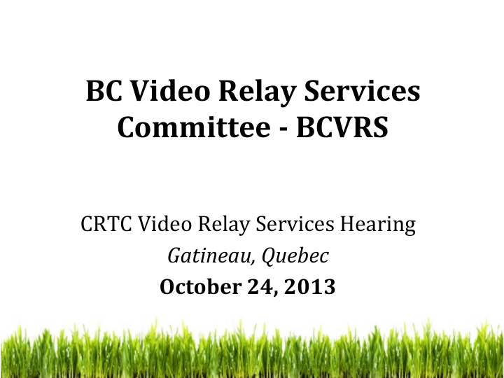 bc video relay services committee bcvrs