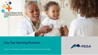 Day Two Opening Remarks  10/03/17 I Tom Libretto, Chief Marketing Officer and Senior Vice President