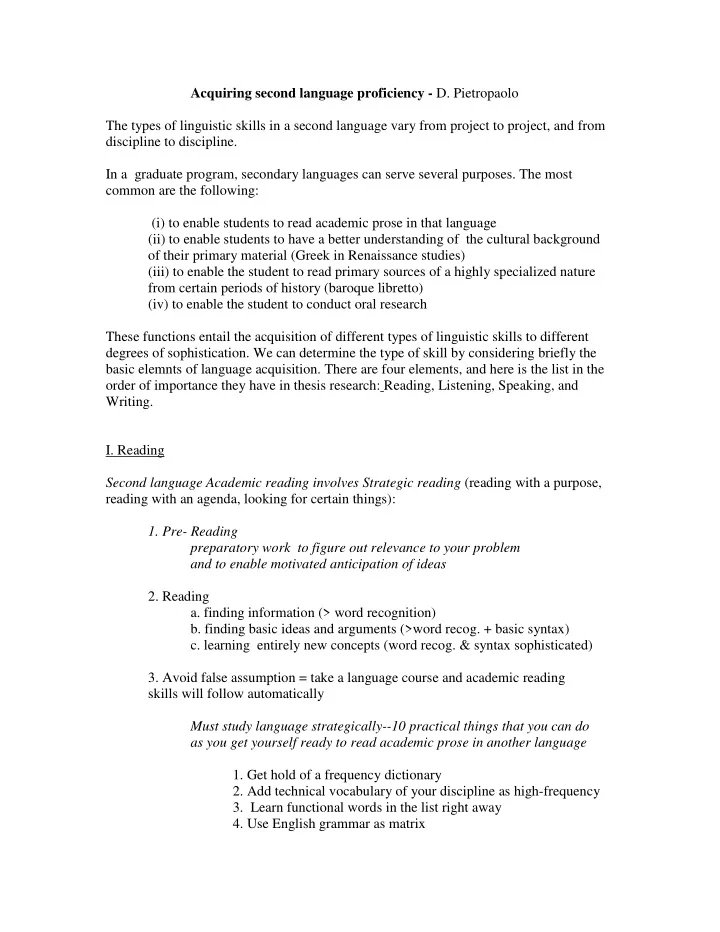 acquiring second language proficiency d pietropaolo the