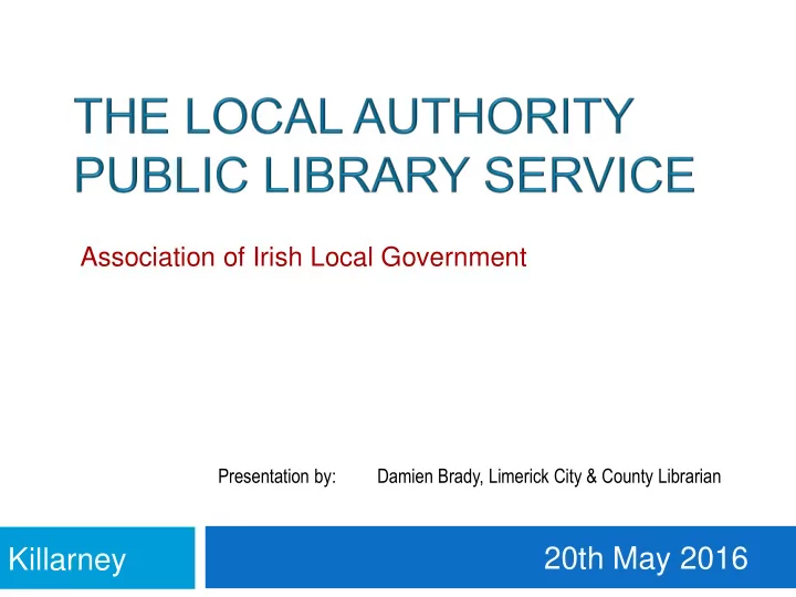killarney vision for public library service