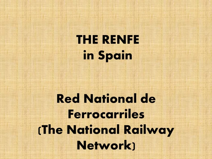 the renfe