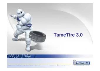 TameTire 3.0  Page 1  Apply &amp; Innovate 2014  Auteur/Sce : F.SPETLER &amp; O.BLANCO HAGUE