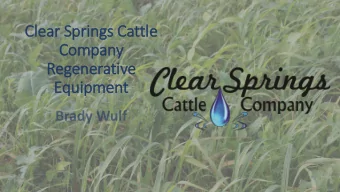 Company  Regenerativ  ive  Equip  ipment  Corn Planter  $9,000  Corn Planter  $30,000  $1,200/row