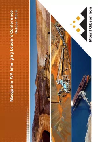 Macquarie WA Emerging Leaders Conference  October 2009  1  Disclaimer  This Document is