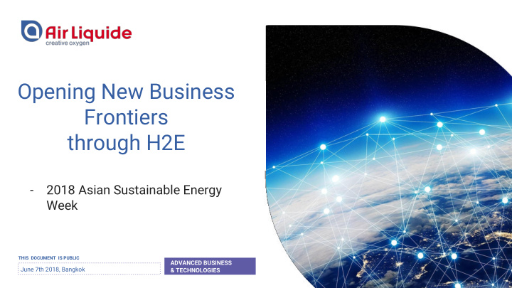 opening new business frontiers through h2e