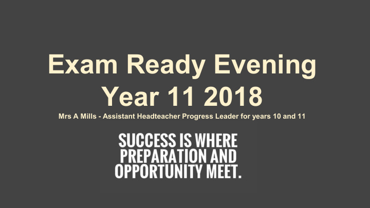 exam ready evening year 11 2018
