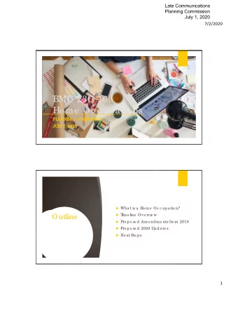 BMC 23C.16:  Ho me  Oc c upa tio ns  PL  PL  ANNI  ANNI  NG COMMI  NG COMMI  SSI  SSI  ON  ON  JUL