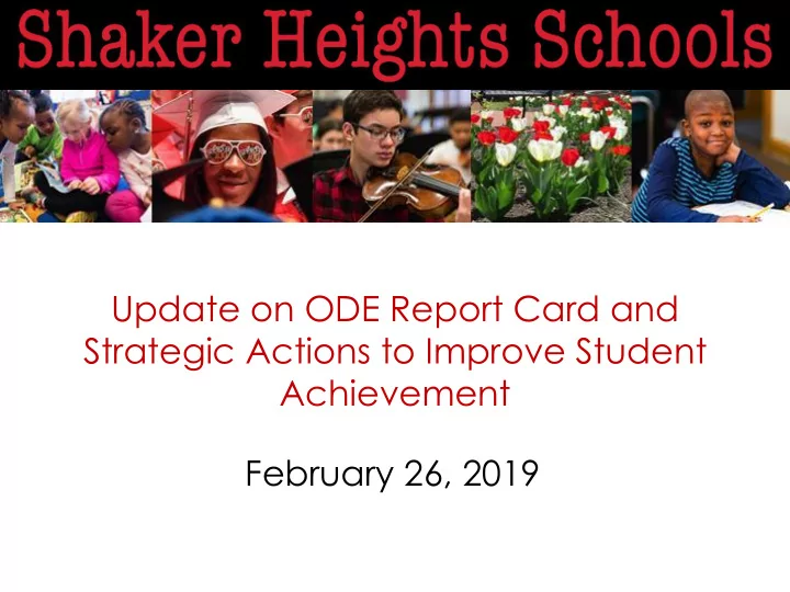 strategic actions to improve student