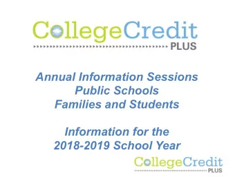 Annual Information Sessions  Public Schools  Families and Students