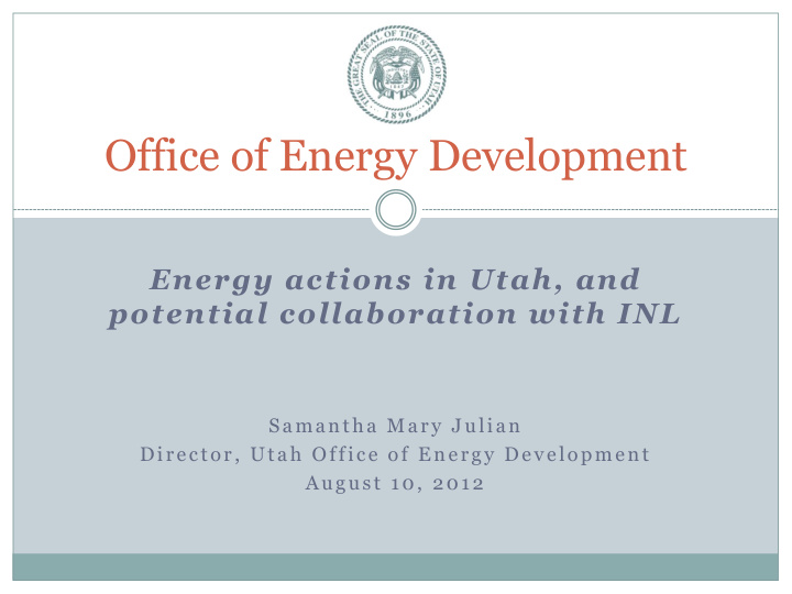 office of energy development