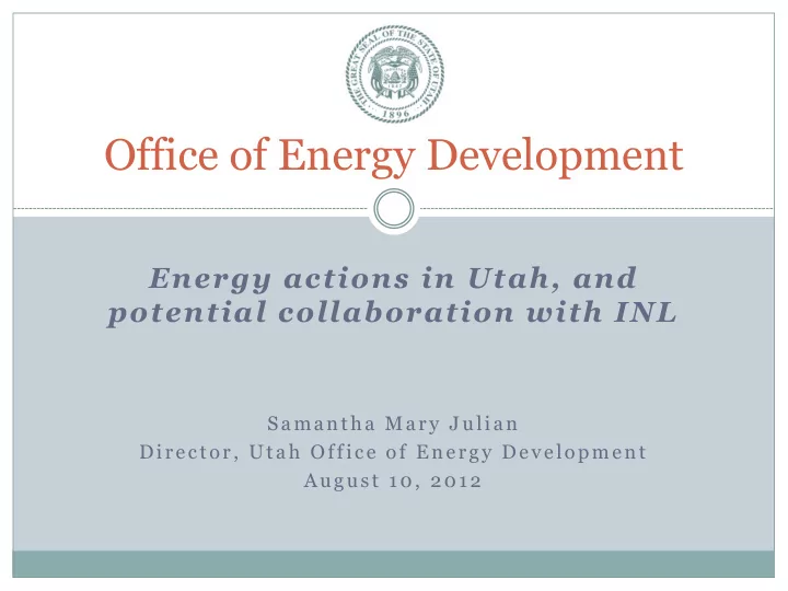 office of energy development
