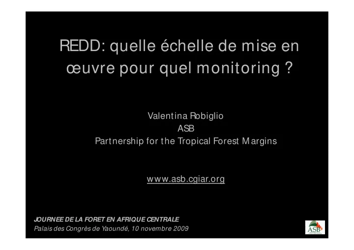redd quelle chelle de mise en uvre pour quel monitoring