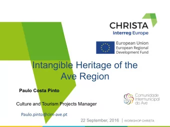 Ave Region  Paulo Costa Pinto  Project  partner  Culture and Tourism Projects Manager  logo