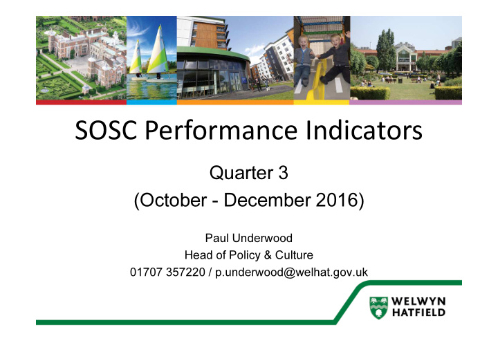 sosc performance indicators