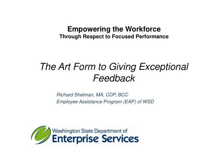 the art form to giving exceptional
