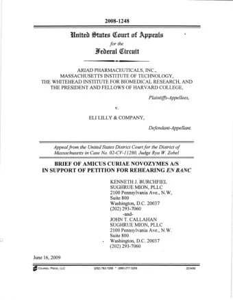 t  expected to appear in this court are: SUGHRUE MION, PLLC Kenneth J. Burchfiel John T. Callahan