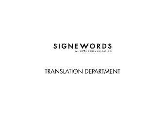 TRANSLATION DEPARTMENT  LANGUAGE  PROOFREADING EDITING &amp;  COPYWRITING  WEB  TRANSLATION  PRESS