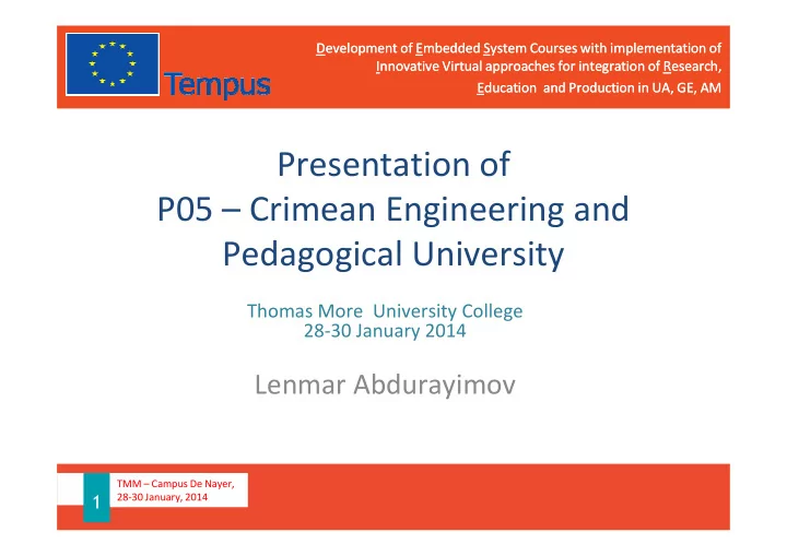 presentation of p05 crimean engineering and pedagogical