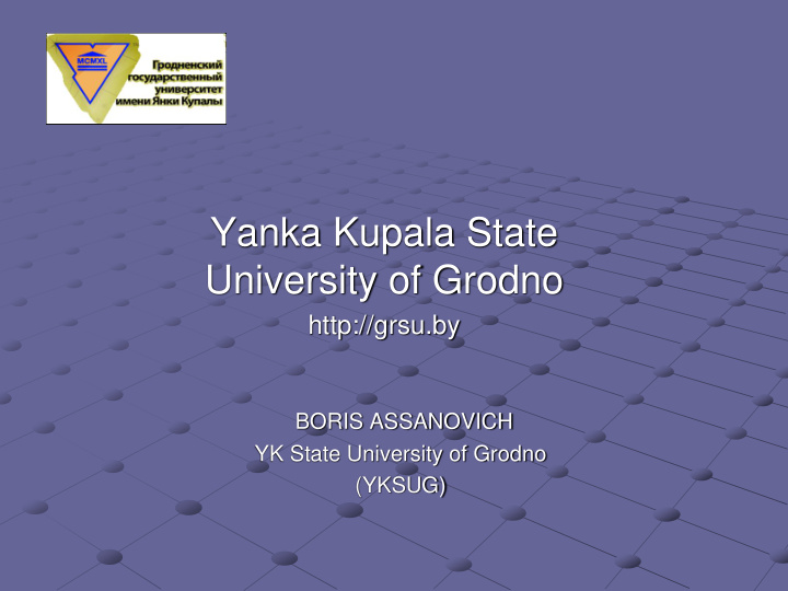 yanka kupala state university of grodno