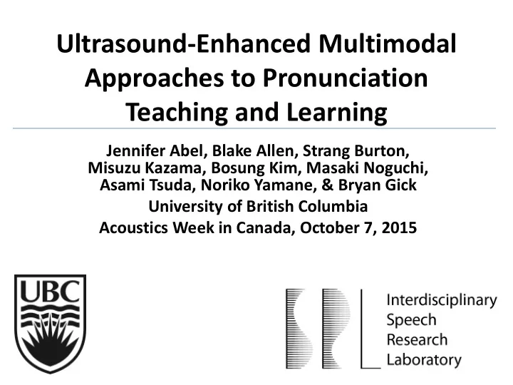 approaches to pronunciation