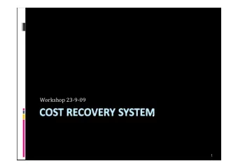Workshop 23909  1 Scope of the indirect fee regime  The indirect fee regime should be