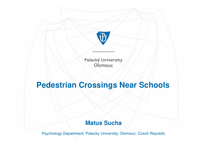 pedestrian crossings near schools