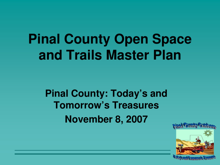 pinal county open space and trails master plan