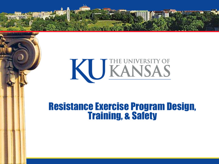 resistance exercise program design training amp safety