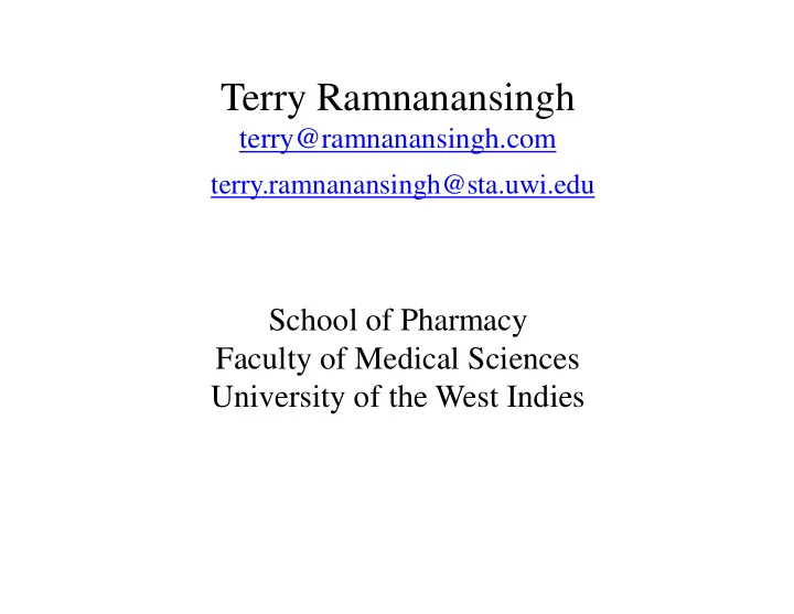 terry ramnanansingh