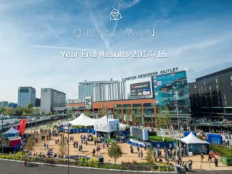 Year End Results 2014/15  Full Year Results 2014/15  Maxwell James  Daniel Greenslade  Nigel J