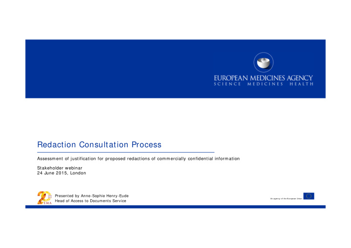 redaction consultation process