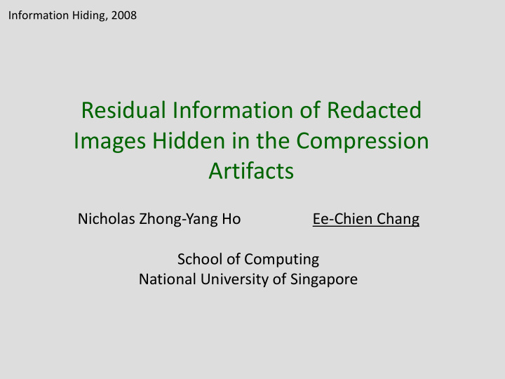 residual information of redacted images hidden in the